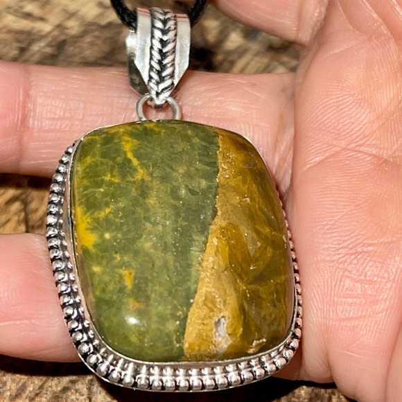 Olive Opal Pendant 2” - Picture 5 of 10